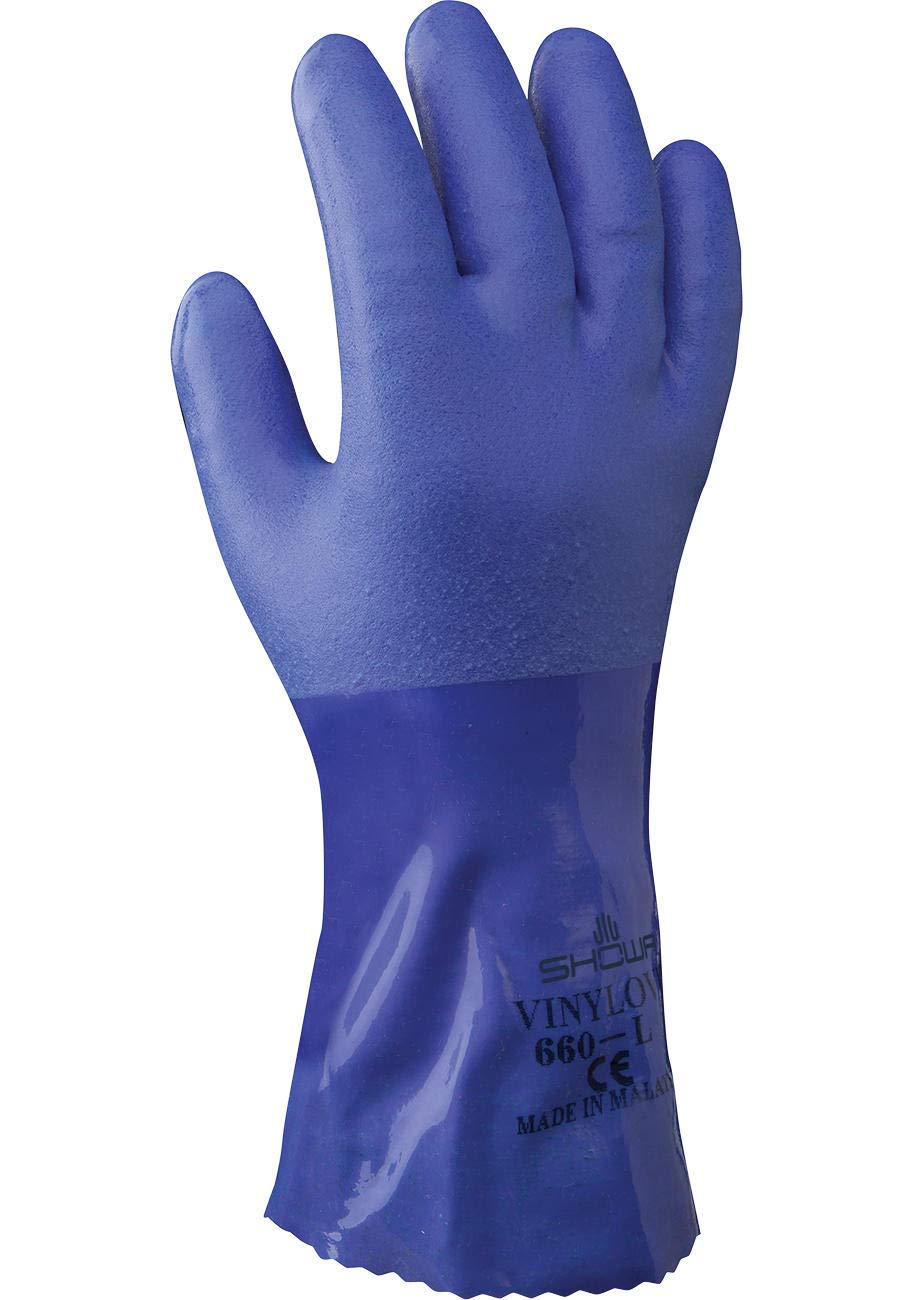 Showa Gloves SHO660-M No.660 Glove, Size: M, Blue, 2 pieces, M (Pack of 1) - Image 5