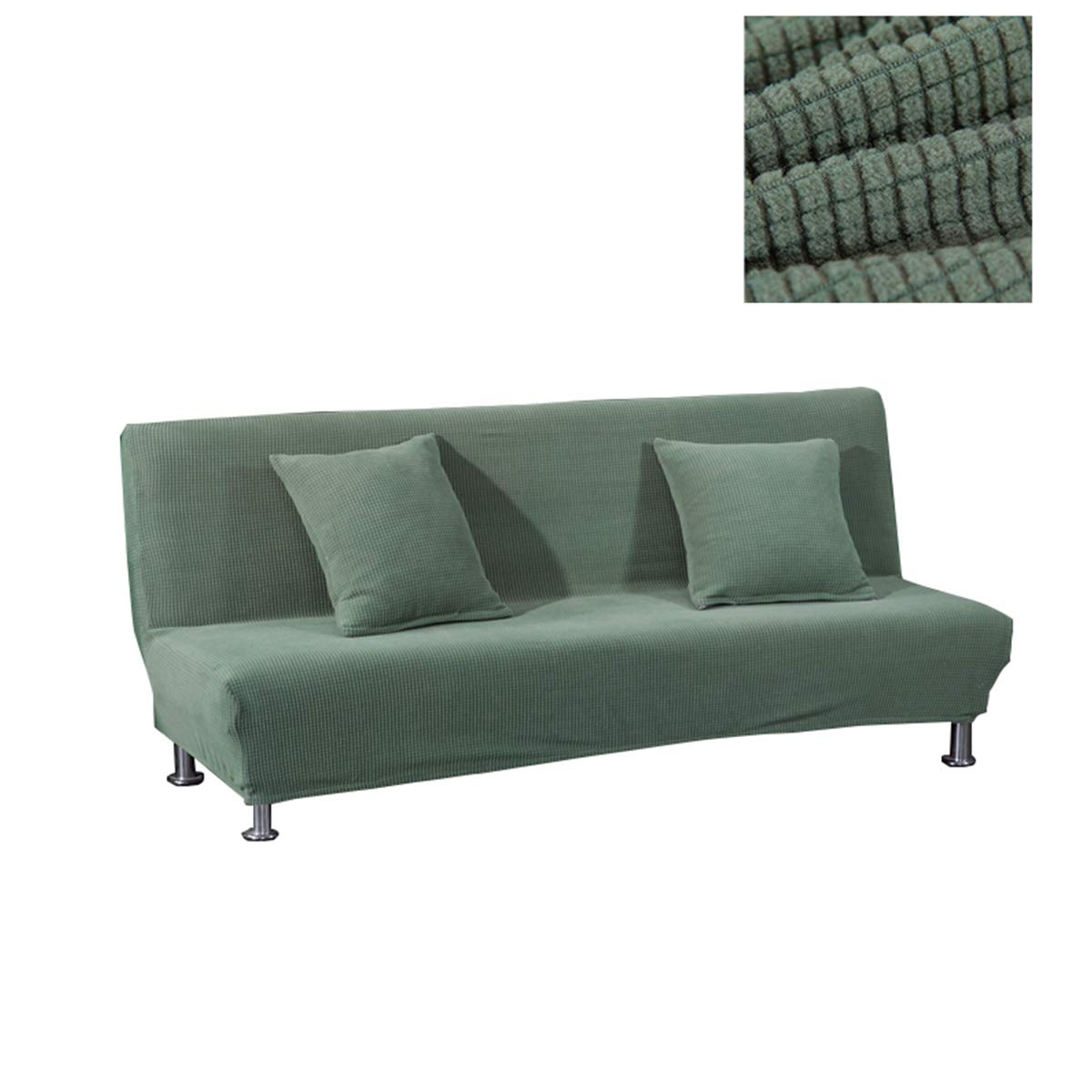 WINS Futon cover Armless Sofa cover stretch 2 seater anti-slip sofa bed cover