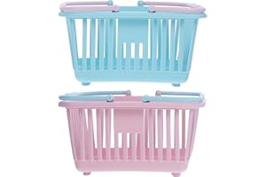 Cabilock 2pcs Mini Toy Grocery Basket Toys Dollhouse Basket Toys Mini Storage Basket Shopping Baskets