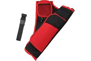 KURUGEILI 3-Tubes Hip Quiver Waist Hanged Archery Arrow Carry Bag with Pockets Adjustable Belt for Hunting, Target Practice, and Outdoor Shooting, Fits Both Youth and Adults