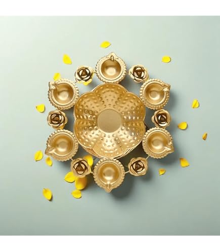 Kalakriti Urli-Schüssel-Set – 2-teilig, Metall, 35,6 Cm, Für Hausdekoration & Feste