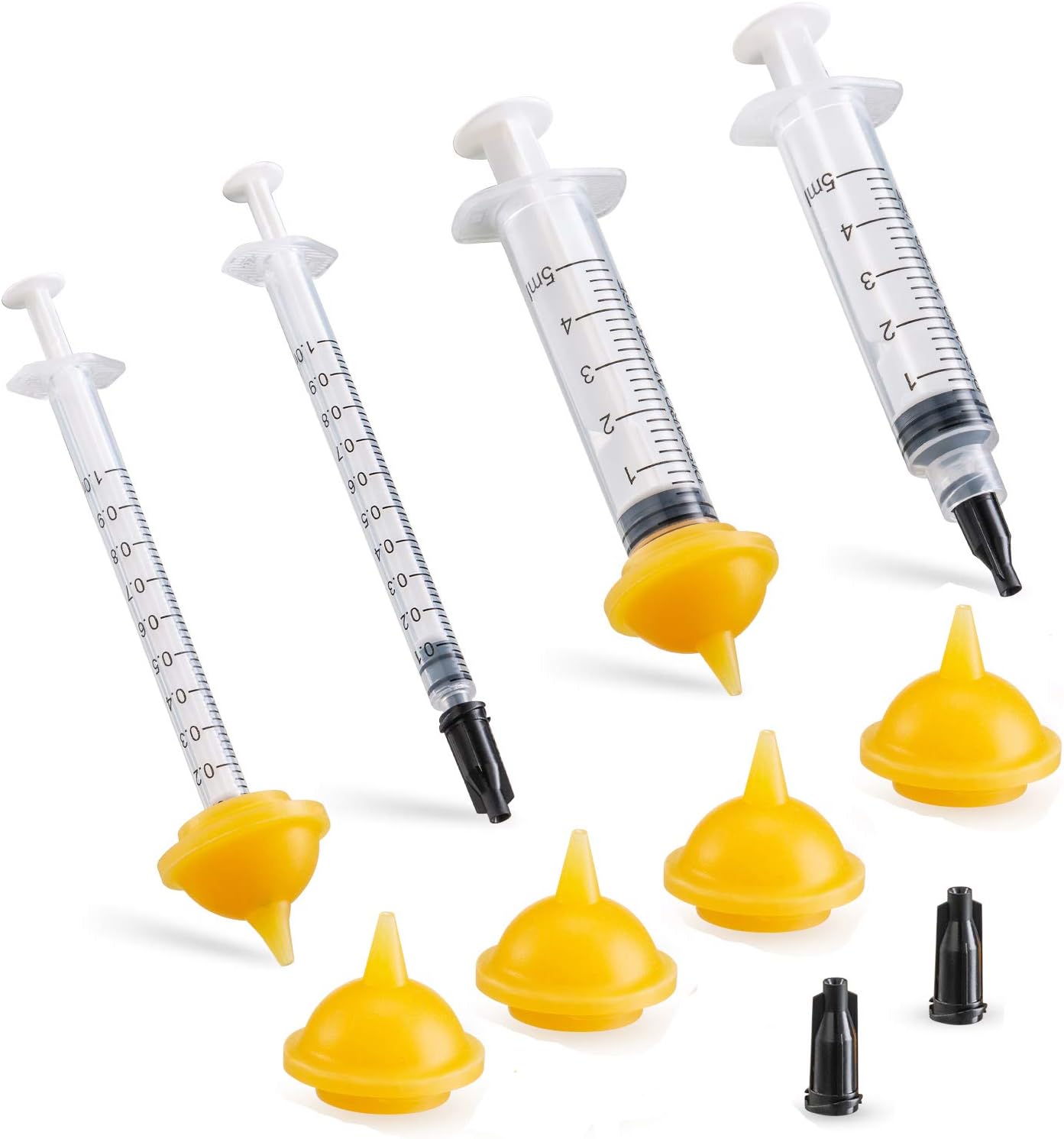 6 Pack Nipple Syringe Mini for Pets and Wildlife with Syringes Best Suited Nipple for Puppy Kitten Squirrels and Other Newborn Pets