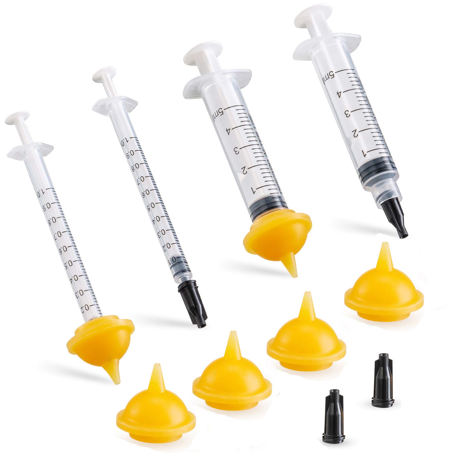 6 Pack Nipple Syringe Mini For Pets and Wildlife with Syringes, Best Suited Nipple for Puppy Kitten Squirrels and Other Newborn Pets
