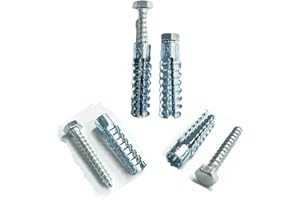 ZDZQFC M5 M6 M8 M10 Universal, Used to Install TV Bracket, Concrete Wall, Wooden wallhollow Wall, Gypsum and Dry Wall, 10sets to40 Sets of Heavy Dry Wall Anchors (10Sets（8 * 38mm）)