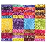 Java Batiks Charm Pack, Set of 80 Precut 5 Inch Batik Squares CC193
