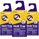 CLOTHES MOTH TRAPS 3-Pack from Moth-Prevention - Best Catch-Rate for Clothes Moths on the Market!