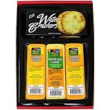 WISCONSIN CHEESE COMPANY'S. Cheddar Cheese and Cracker Gift Box, 100% Wisconsin Cheddar Cheese and Pepper Jack Cheese. Cheese