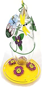Garden Treasures Dragonfly Icon HB Feeder Powder Coated Yellow Hummingbird Feeder