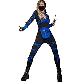 MISS FANTASY Ninja Costume Set with Mask and Sai - Women's Exotic Apparel for Halloween