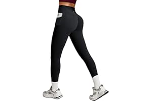 Heathyoga Scrunch Butt Lifting Leggings with Pockets for Women Tummy Control Compression Leggings No Front Seam Yoga Pants