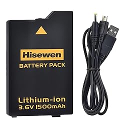 Hisewen PSP 3000 Battery with PSP Charger Cable for