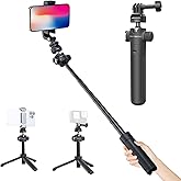 PGYTECH CapLock Action Camera Extension Pole Tripod for OSMO Action 4/3/2, OSMO Pocket 2, Gopro Hero 11/10/9/8, ONE RS/R/X3, XiaoYi, Feiyu Action Camera Quick-Release Design