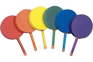 Champion Sports RACSET 7" Racquetball Foam Paddle, Set of 6
