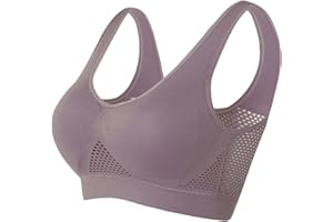 GENERIC Womens Breathable Cool Air Bras No Underwire Lift Up Bralettes High Support Sports Bra Comfortable Mesh Wireless Bra