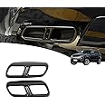 Stainless Steel Exterior Accessories Exhaust Muffler Tail Pipe Trim Cover For Land Rover Range Rover Sport L461 2023-2024 Car Rear Cylinder Exhaust Pipe Cover Trim (Style A, Black)