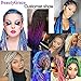 BeautyGrace 5 Packs Ombre Jumbo Braiding Hair Extensions Kanekalon Synthetic Ombre Braid Hair Expressions (24 inch, Purple-Blue-Violet)