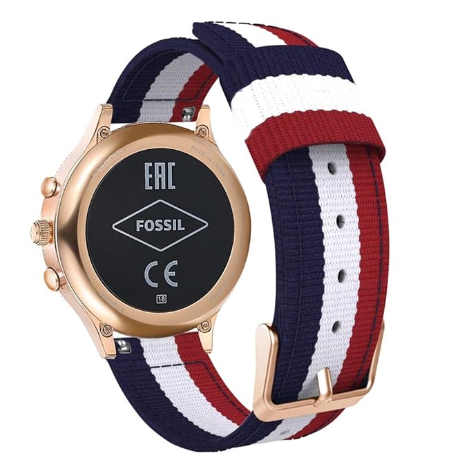 Abanen Correa de Reloj de Nailon para Fossil Q Venturn, 18 mm de ...