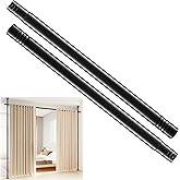 Extension Rods for Room Divider Curtain Rod,1'' Stainless Steel Rod, Floor to Ceiling Room Divider Extender, Black 14 inch