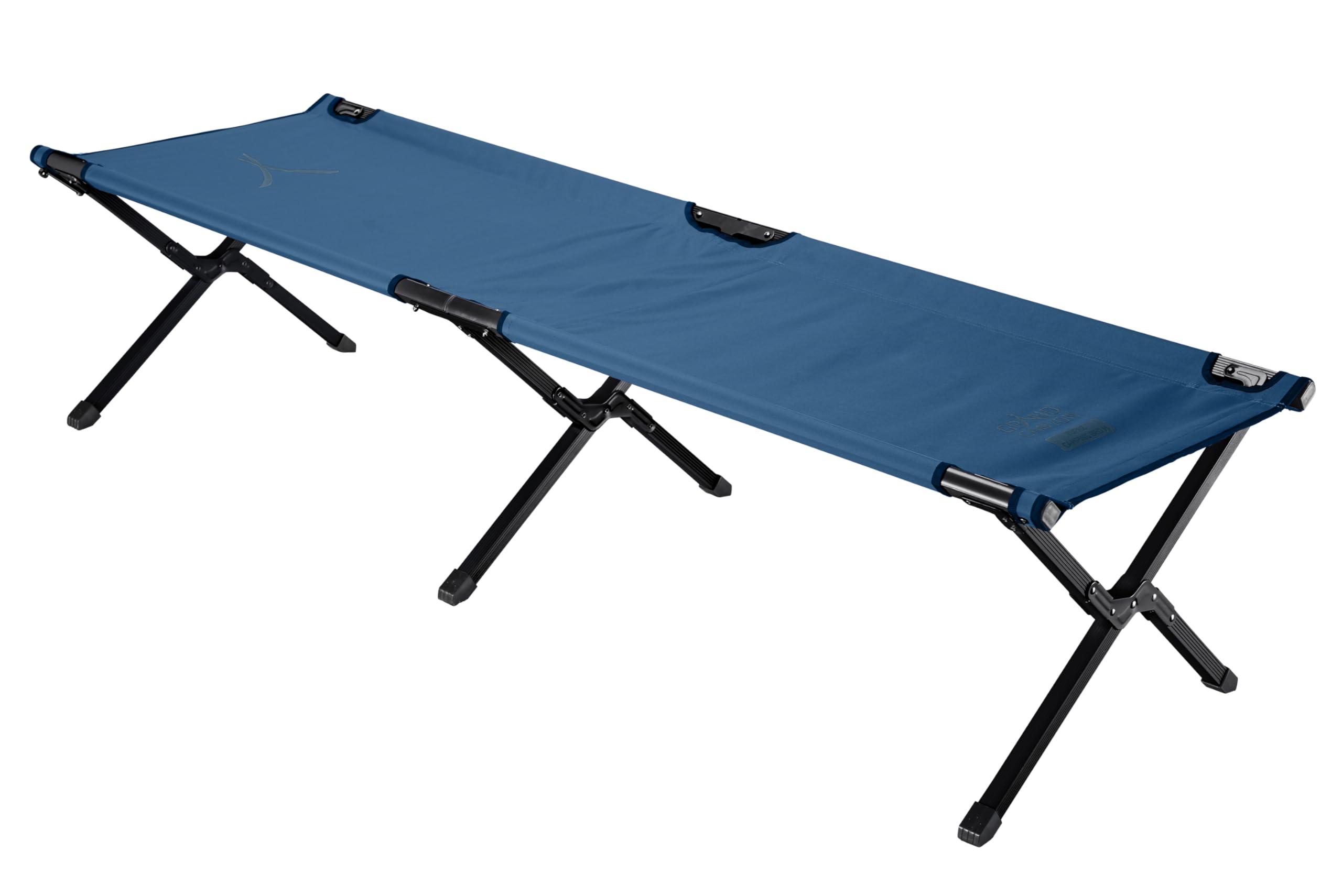 Grand Canyon TOPAZ CAMPING BED M - Folding Aluminium Camping Bed - Folding Outdoor Camp Bed - Dark Blue (blue)