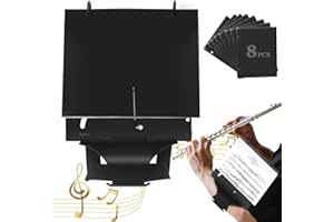 WINDIHOUES Flip Folder,Flip Folder Marching Band,Marching Band with Adjustable Strap,8 Pcs Double Sided Flip Folio,Compatible with Flute,Piccolo,Trumpet,Oboe and Brass Instruments