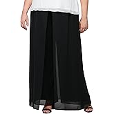 Alex Evenings Womens Wide Leg Chiffon Dress Pant for Mother of The Bride, Elegant Party Outfit (Petite and Regular Sizes)