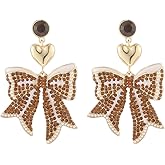 Madison Tyler Football Earrings for Women | Sport Earrings for Women | Cute Game Day Heart Bow Helmet Bear Statement Dangle Hoop Earring Jewelry