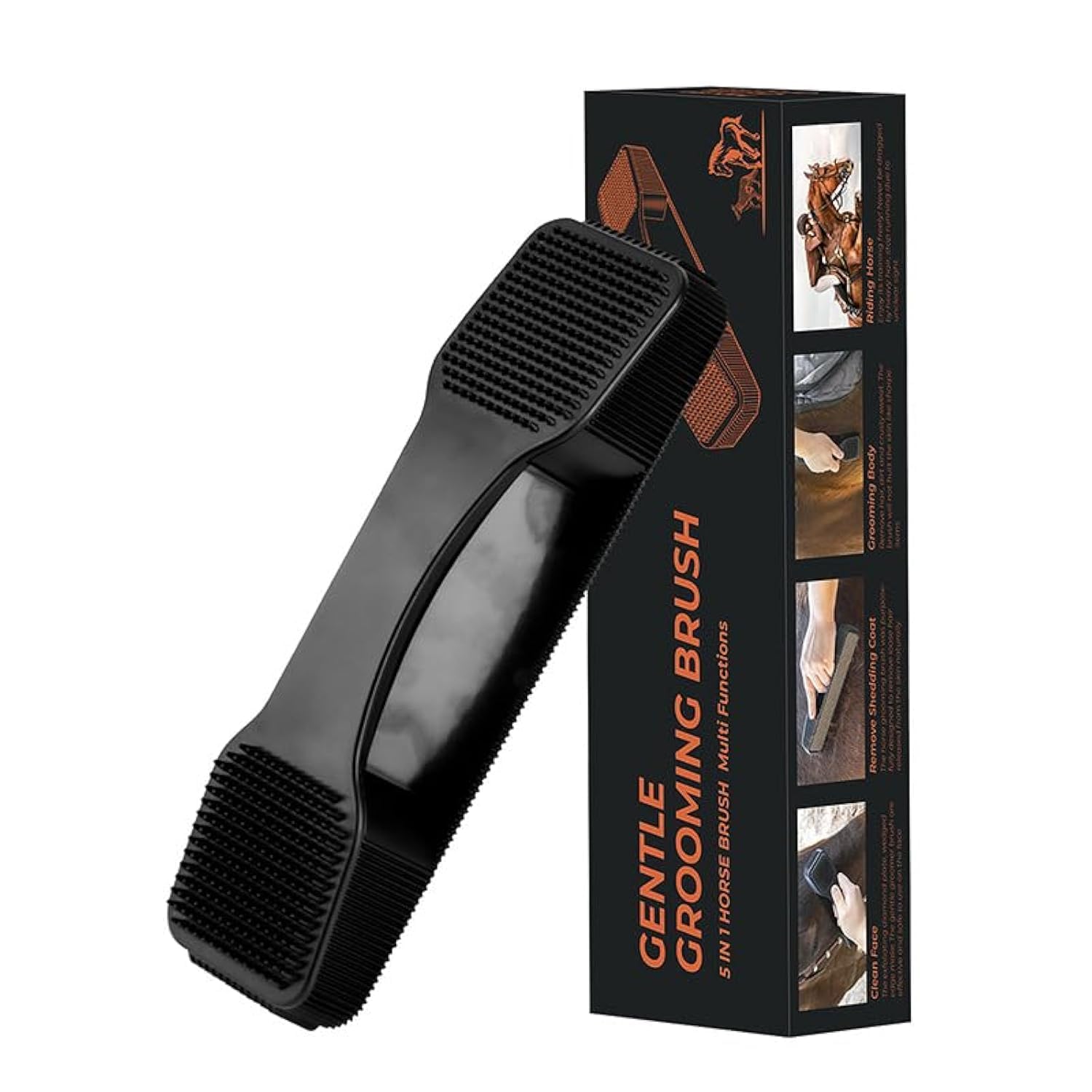 Horse Hair Brush Horse Grooming Brushes Horses Grooming Shedding Tool Horses Deshedding Tool with Handle