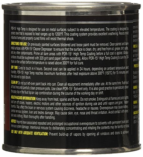 POR-15 44316 Aluminum High Temperature Paint - 8 fl. oz.
