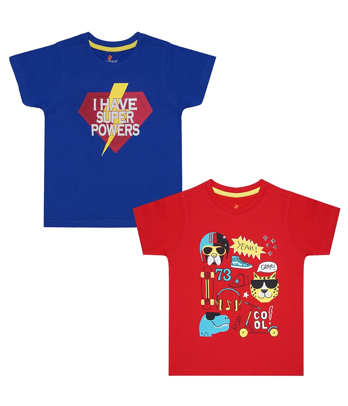 Buy Boys DesignerTShirts with Puff Print (Pack of 2) at