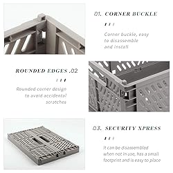 2-Pack Plastic Baskets for Shelf