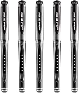 uni-ball UM-153S Gel Impact Broad Rollerball Pens 1mm Black Ink 5 Pack view 1