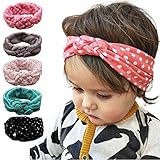 DZT1968(TM)Baby Girl Newest Round Dot Turban Headband Head Wrap Knotted Hair Band