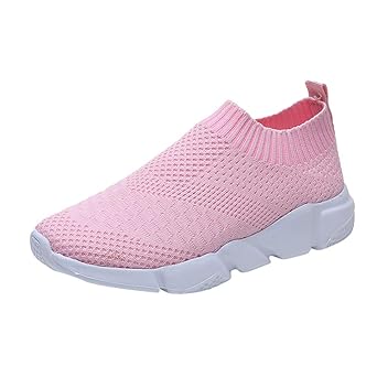 SuperSU Frauen Mesh Schuhe Casual Slip On Bequeme Sohlen Laufschuhe Sportschuhe Outdoor Running Sports Shoes Damen Laufschuhe