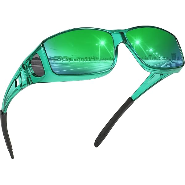 Nhujevkom Lunettes De Soleil Polar Polarisées Fit-Over Pour Femme - Sur-lunettes UV400 Monture Ronde Oversize - Protection Conduite