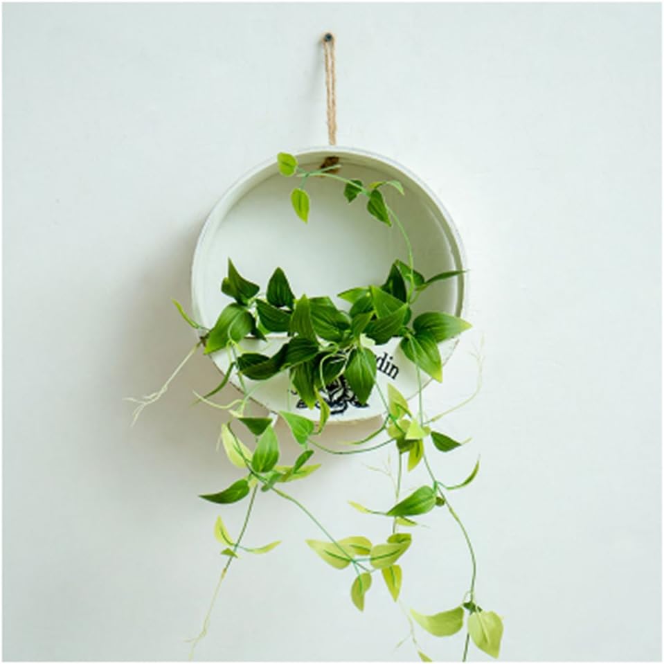 Demana Plant Hangers Hanging Planter Basket Hanging Planter Plant Holder Accessories for Indoor Outdoor Wall Window Home Decor(Plant not included) (L(11.8"×4.1"×12.6"), White)