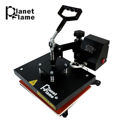 PlanetFlame Endüstriyel Kalite CE 9x12 inç Salıncak Uzakta Isı Basın Makinesi, Profesyonel 360 derece Dönme Dijital Düz Sublime Baskı Makinesi Isı Transfer Presleri ( Siyah, 9 "x 12" )