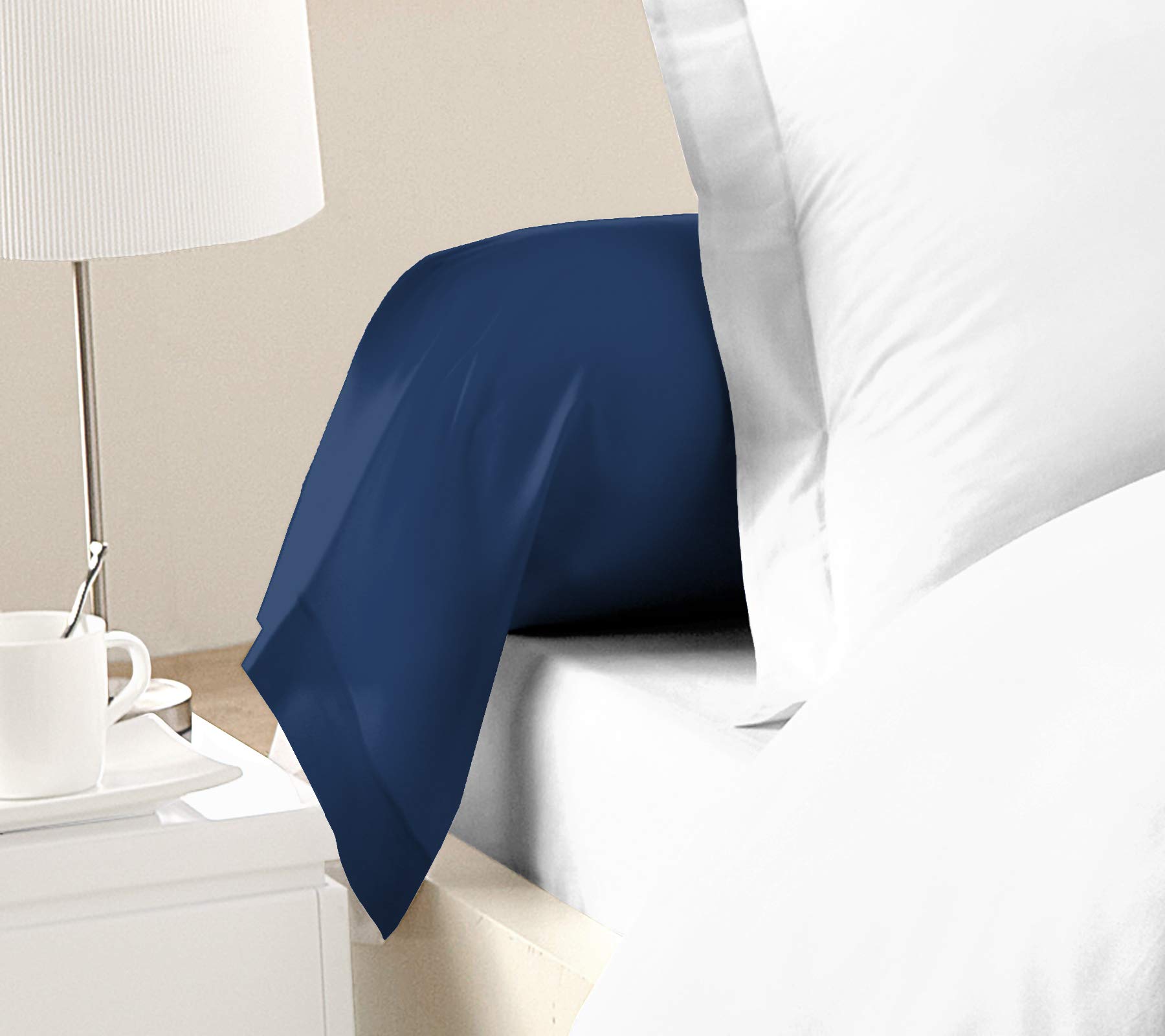 Home Linge Passion Bolster Cover, Indigo Blue, 85x185 cm