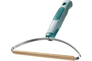 ELEMSY Pet Hair Remover Pro, Dog Cat Hair Remover, Portable Lint Cleaner, Fur Removal Rake Tool, Carpet Scraper, Fuzz Rollers Hairball Shaver Brush for Carpet, Car Mat, Couch, Pet Bed, Furniture, Rug - Green