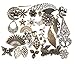 ALL in ONE Mixed Antique Bronze Filigree Charm Pendant Jewelry Findings: 50g
