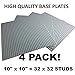 4 Pack Lot AAA+ Grey Color Baseplates 32x32 Dots / Studs 10