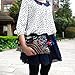 Weixinbuy Women's Lady Nation Embroidered Purse Retro Clutch Bag Shoulder Bag Crossbody Messenger (Silver)