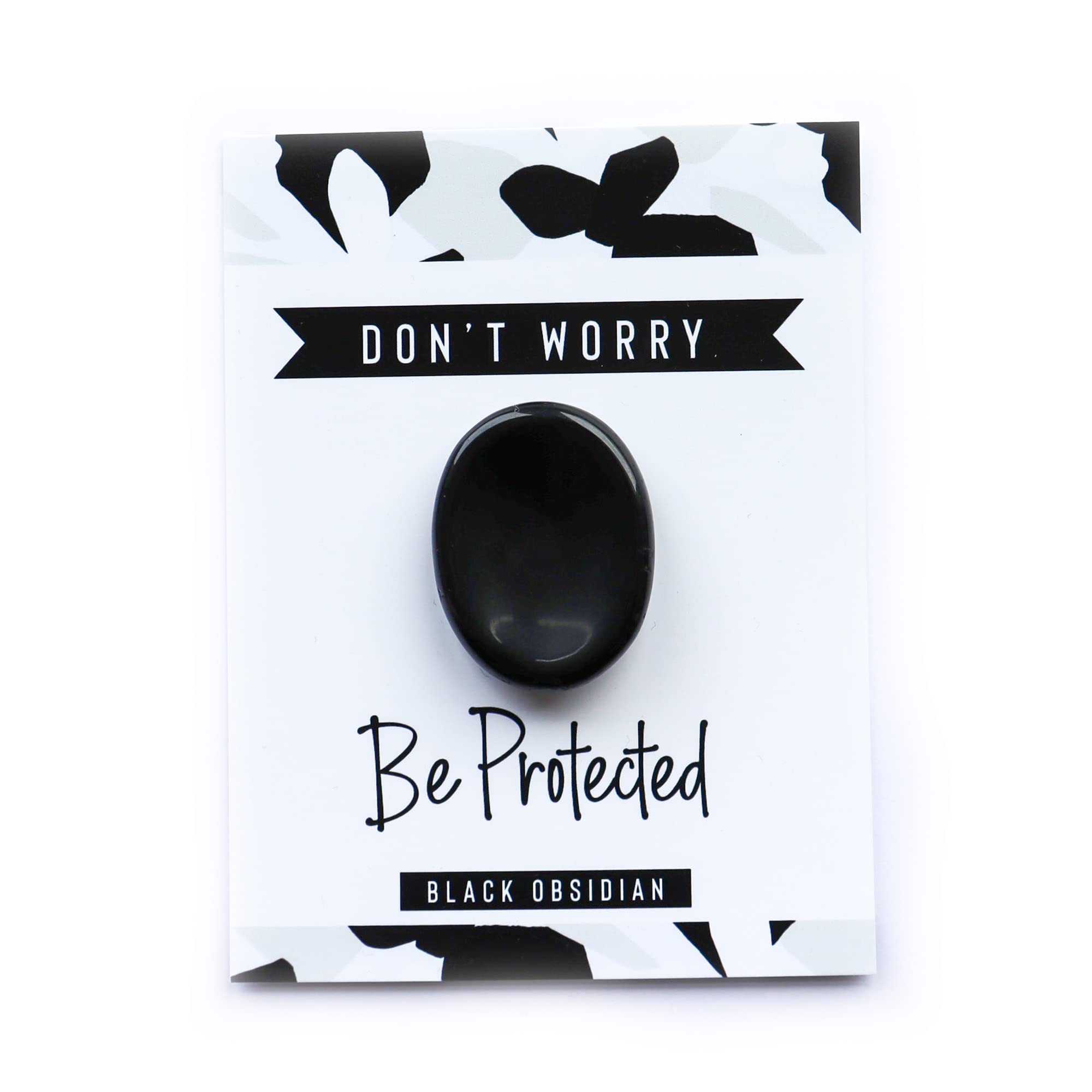 Black Obsidian Crystal Worry Thumb Thumb Stone Meditation Spiritual Stress Relief Gift Birthday Stocking Filler Healing Energy Reiki Chakra