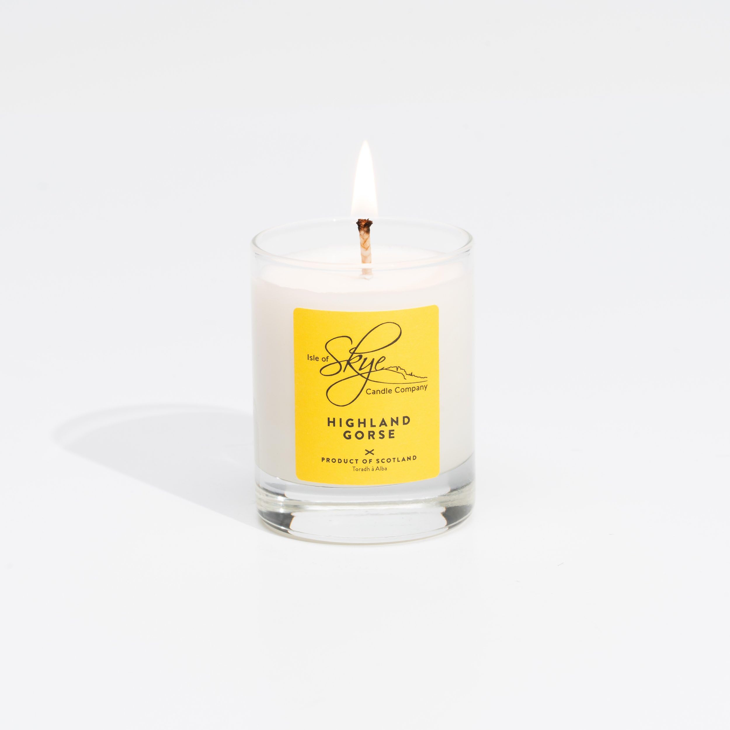 Isle of Skye Candle Company Highland Gorse Scented Miniature | Natural Soy Wax Candle | Handmade in Scotland | Premium Scented Candle | Adorable Tartan Packaging | 20 Hours Burn Time