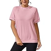 APWEQATA T Shirts for Women Summer Women's Tops Short Sleeve Sweatshirts Casual Basic Tee