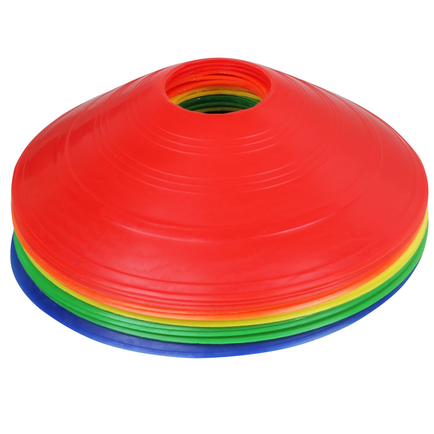 TRIXES SPORTS MARKER CONES - 20-PACK - TRAINING ACCESSORIES FOR FOOTBALL, RUGBY, TENNIS AND MORE