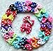 yagopet 30pcs/15pairs Dog Hair Clips - 2 inches Bowknot Bows - Polka Dots - Cute Dog Topknot Bows - Mix Colors - Alloy Clips - Adult Dogs