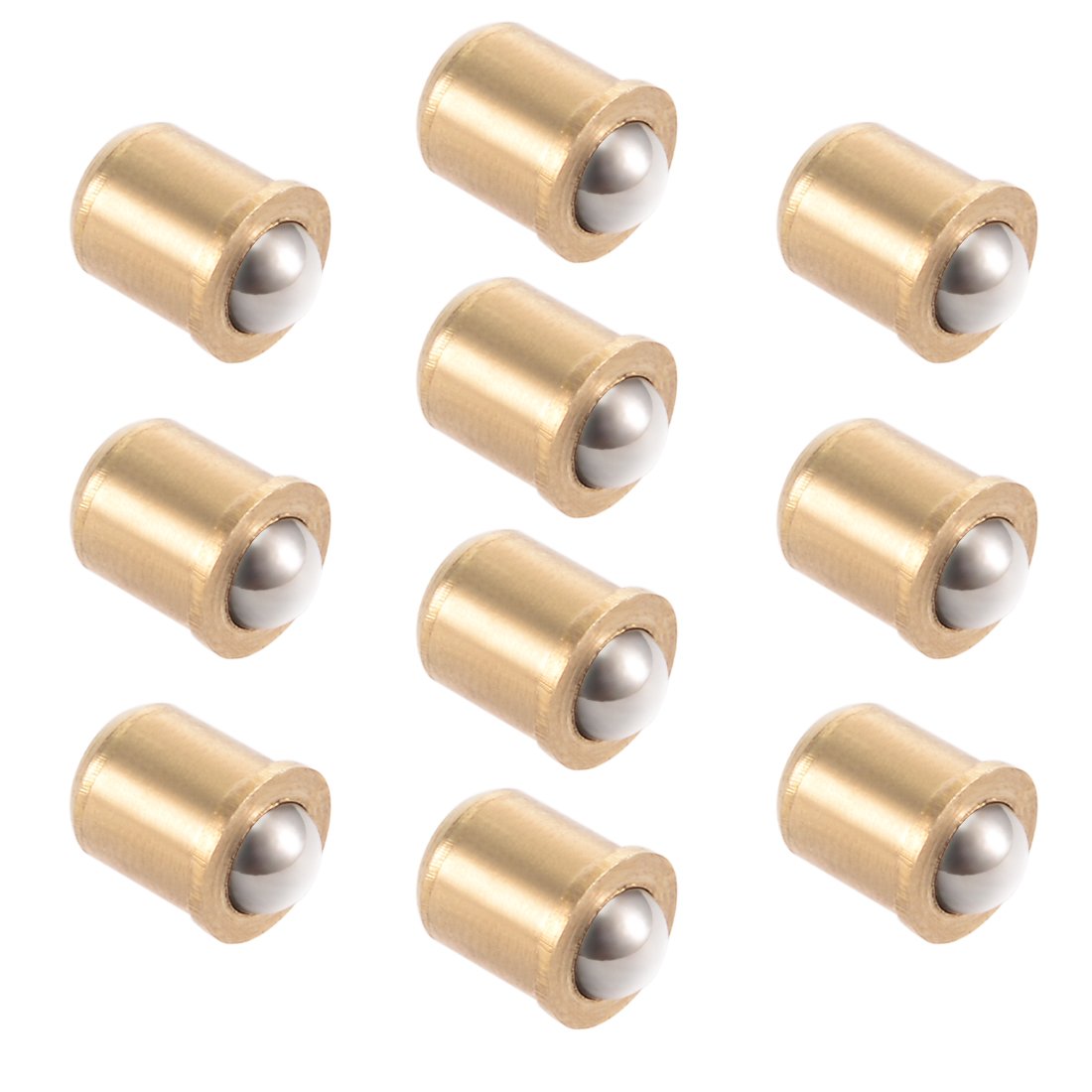 sourcing map 5mm Ball Dia Brass Electroplating Door Cabinet Ball Catch Latch Closures 10pcs