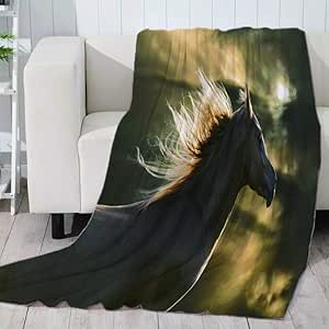 SMSLTZ 3D Imprimir Manta Caballo del Anochecer 3D Impreso De La Felpa