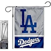 Dodgers Garden Flag with Stand Holder Flagpole