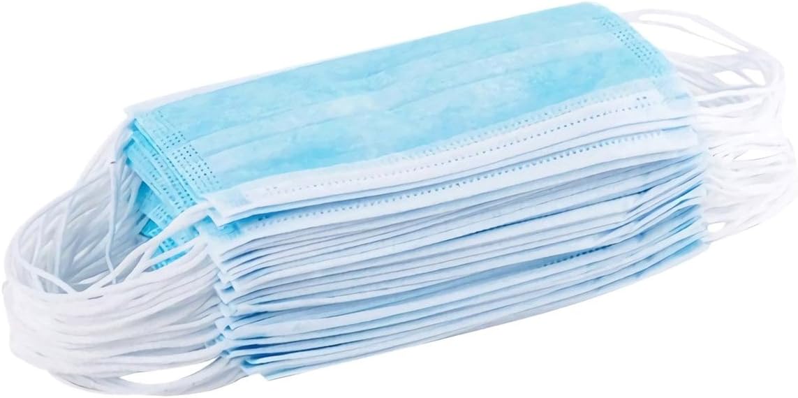 Disposable Blue Earloop Face Mask Anti Dust Filters Antivirus Bacteria 3 PLY Woven Masks 50Pcs/bx
